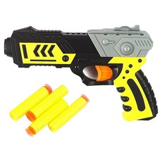 해피아이 미션 다트건 장난감 총 + 소프트건 흡착 스펀지 총알 4p 세트, 랜덤발송, 1세트 랜덤발송, 1세트