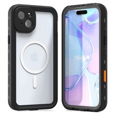 HIGHON Deep Guard玩水防水手機殼 iPhone 15, 黑色, 1個