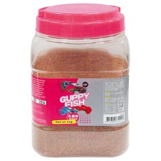 UP AQUA 雅柏 孔雀魚專用飼料 E-228-1000, 1kg, 1桶裝，增豔配方，幼魚適用, 1桶