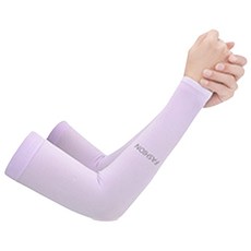 PORA BELLA 運動防曬冰絲袖套 涼感透氣快乾 男女適用 UVS012 直筒紫 2雙, F