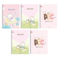 모닝글로리 채움노트 초등 스프링노트 영어 넓은칸 B 5p 세트, 혼합색상, 1세트 혼합색상, 1세트