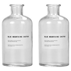 Zero Candle擴香瓶 花 試劑 空瓶 500ml+裝飾貼紙組, 2套, 透明