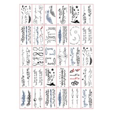 PokermsHENNA紋身貼紙 迷你 30種組, 1套, R型