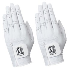 PGA TOUR Viper優質天然全羊皮高爾夫手套 左手用, 2個, 白色
