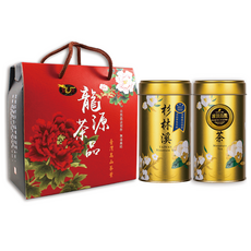 龍源茶品 鑫龍源有機茶園 米其林3星獎 有機烏龍 + 凍頂茶葉禮盒, 有機烏龍茶 50g + 凍頂茶葉 150g, 台灣高山茶, 無農藥殘留, 1盒