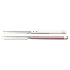 Bogen 方形Solne餐具甜點刀, 白色、淡紫色, 1套