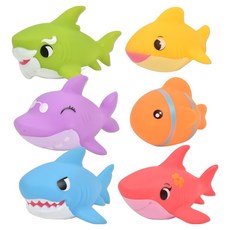OZ TOY 橡膠沐浴玩具 6種, 1套, SQ22014-5 鯊魚