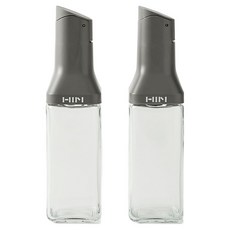한샘 클리어 자동개폐 미니 오일병 그레이, 350ml, 2개