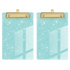 머니풀 화려한 펄 클립보드, 라이트블루, 2개