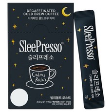 Sleeppresso低咖啡因冷萃咖啡, 10片, 1個, 2g