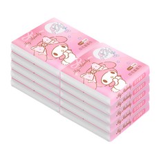 ONEDER 旺達棉品 三麗鷗美樂蒂印花面紙巾10包入, 抽取式面紙，外出攜帶方便, 40張, 10包