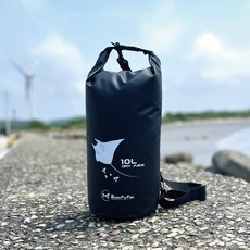 ButterFly Fish 蝴蝶魚 Manta 防水袋/防水背包 附肩背帶 10L，黑色，IPX6防水等級, 19 x 19 x 39cm
