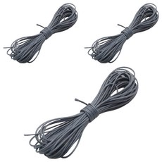 Khohimo PU皮革蠟手鍊項鍊DIY工藝繩 10m*1mm 5W0427, 3個, 灰色