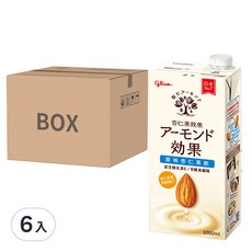 glico 格力高 杏仁果效果 原味杏仁果飲 6入 1L 紙盒裝, 6罐