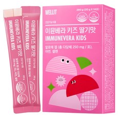 WELLIT Immune Vera孩童草莓口味蘆薈凝膠 免疫果凍 14入, 1個, 280g