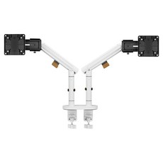 카멜마운트 디자인 슬림형 듀얼슬라이드 모니터암 GDA2DS, 화이트, 1개