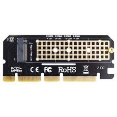 컴스 PCI Express 변환 카드 써멀패드 PC 브라켓 컨버터 M.2 NVME SSD KEY M to PCI-E 16x, IH081, 1개