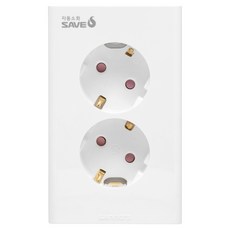 SaveS 壁掛式2孔嵌入式插座, 1個