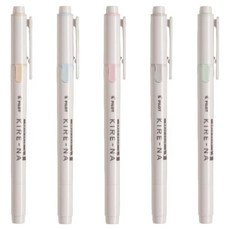 PILOT 百樂 KIRE-NA 雙頭螢光筆5件組 5C2, 1組, 淡彩色組
