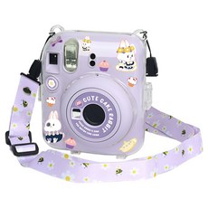 FUJIFILM 富士 instax CJY迷你12水晶殼+貼紙裝飾+肩帶組 紫色, 1套, 單品