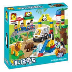 OXFORD TOY 動物世界積木 AW2802 102入, 1個, 混色