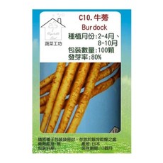蔬菜工坊 牛蒡種子 C10, 100個