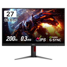 AOC 알파스캔 FHD 게이밍 200 FAST IPS AI HDR 무결점 모니터, 68.6cm, 27G4H