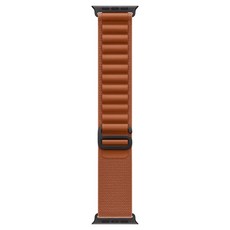 Apple 정품 2025 애플워치 알파인 루프, 테라 코타/블랙 티타늄, 1개, 49mm, Small