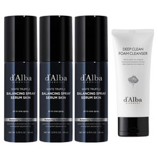 달바 올인원 맨즈 밸런싱 스프레이 세럼 스킨 80ml x 3p + 저자극 폼 클렌저 80ml 세트, 1세트