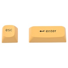 키크론 OSA 더블샷 PBT 키보드 교체용 커스텀 포인트 키캡 ESC + ENTER 세트, 옐로우, JM-240, HMX 벚꽃축