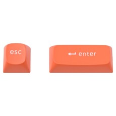 키크론 OSA 더블샷 PBT 키보드 교체용 커스텀 포인트 키캡 ESC + ENTER 세트, 오렌지, JM-243