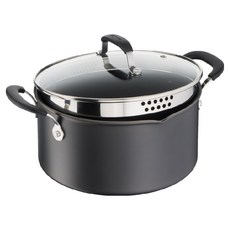 테팔 인덕션 2X 제이미올리버 퀵앤이지 하드아노다이징 양수냄비, 블랙, 1개, 20cm