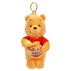 디즈니스토어 곰돌이푸 HONEYDAY 푸 플러시 키링, 혼합색상, 1개, 18cm