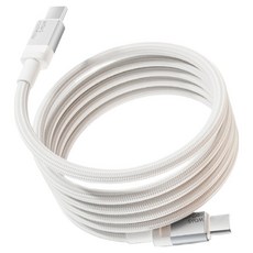 무브스피드 240W USB-C타입-C타입 마그네틱 충전 케이블 MSC03, 화이트, 1개, 120cm