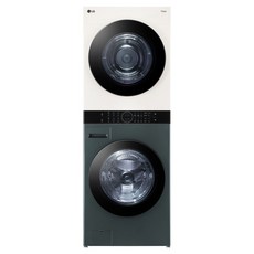LG전자 트롬 오브제컬렉션 워시타워 세탁기 + 건조기 세트 23kg + 20kg 방문설치, W2320GEANR, 네이처 그린(세탁기), 네이처 베이지(건조기)