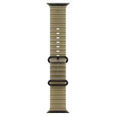 애플워치 오션 밴드, 트랜스루센트 켈프 / 블랙 티타늄, 49mm, Regular