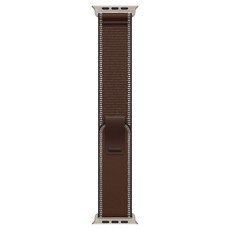 애플워치 트레일 루프, 다크 엄버 / 내추럴 티타늄, 49mm, S/M