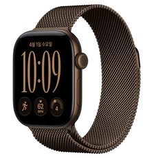 Apple 2026 애플워치 시리즈 12, 다크 브론즈, 42mm, GPS, 알루미늄, 다크 브론즈 밀레니즈 루프, Free