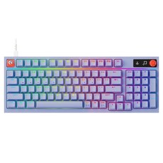 로지텍 코리아 로지텍G G316 X 98 게이밍 유선 기계식 키보드, 라일락, 920-014264, 갈축