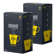 맥널티커피 아이브루 모카 블랙 원두믹스, 200개입, 2개, 1g