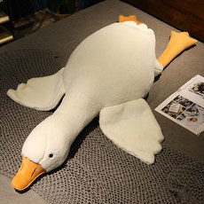 다다랜드 애착 바디필로우 거위 인형, 화이트 혼합색상