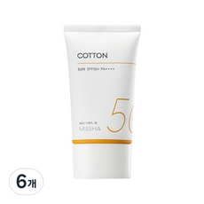 미샤 올 어라운드 세이프 블록 코튼선크림 SPF50+ PA++++, 6개, 50ml