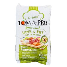 TOMA-PRO 優格 成犬配方飼料 大顆粒 羊肉 + 米, 葡萄糖胺和軟骨素, 支持關節靈活，促進骨質健康, 腸益菌和益菌生，幫助整腸，促進消化和吸收, 13.6kg, 1袋