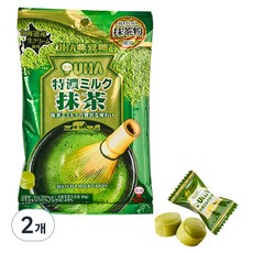 UHA 미카쿠도 토쿠노 밀크 말차 캔디, 81g, 2개