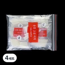 ZPACK 인조손톱 연장팁 ZPACK C커브웰팁 500p 세트, 내추럴팁, 4세트