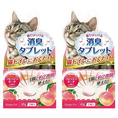 EARTH PET 貓砂樂園 消臭錠 蜜桃/花果/草本香味 Set 2, 優越的除臭力, 天然香味, 90g, 2盒