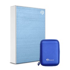 씨게이트 ONE TOUCH HDD 외장하드 + 파우치, 5TB, LightBlue