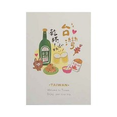 Sunny 三瑩文具 趣台灣燙金明信片, 7張
