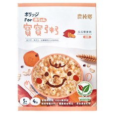 農純鄉 台灣公司貨 瓜瓜藜麥粥 5個月以上 4包, 600g, 1盒