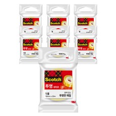 스카치 투명 테이브 리필 550 18mm x 20m, 7개